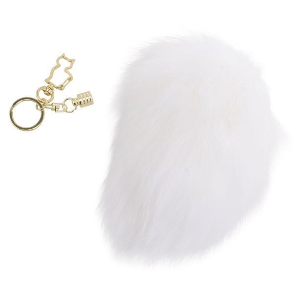 Металлическая анальная пробка Кроличий хвост LOCKINK SEVANDA White Bunny-Tail Anal Pear-shape Plug SX0868 фото