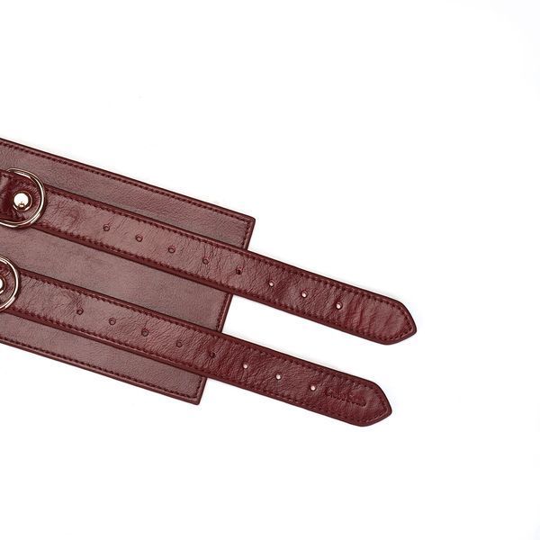 Кожаный пояс для бондажа Liebe Seele Wine Red Waist Cuff, L Size SO9462 фото