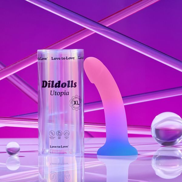 Дилдо с цветным градиентом Love To Love DILDOLLS - UTOPIA XL ультрамягкий SX2850 фото