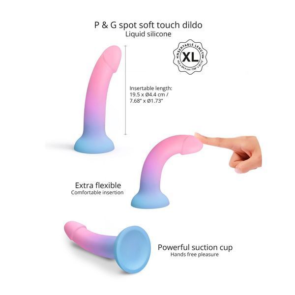 Дилдо с цветным градиентом Love To Love DILDOLLS - UTOPIA XL ультрамягкий SX2850 фото