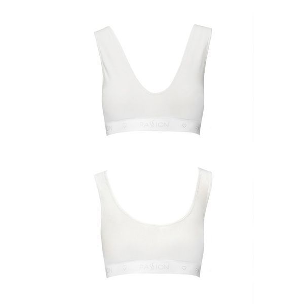 Спортивный топ из эластичного хлопка Passion PS005 TOP S, white SO4229 фото