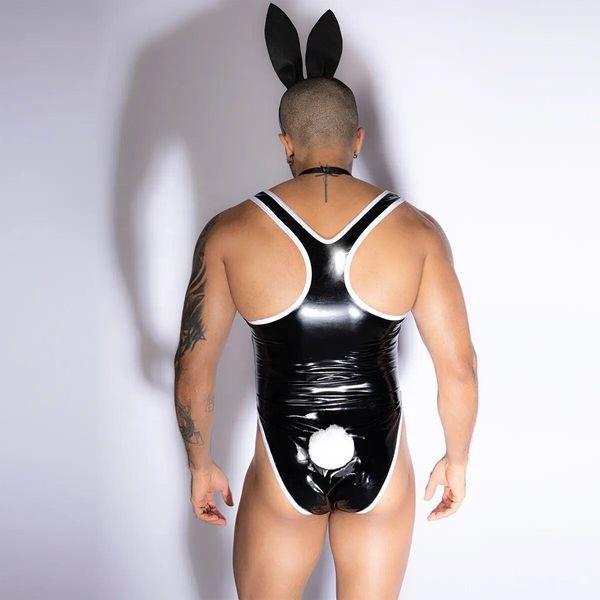 Мужской костюм зайчика JSY &laquo;Неутомимый Мэт&raquo; One Size, боди, бабочка, ушки SX0426 фото