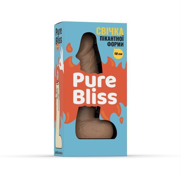 Свеча в виде члена Pure Bliss BIG Brown 18 см SX1651 фото