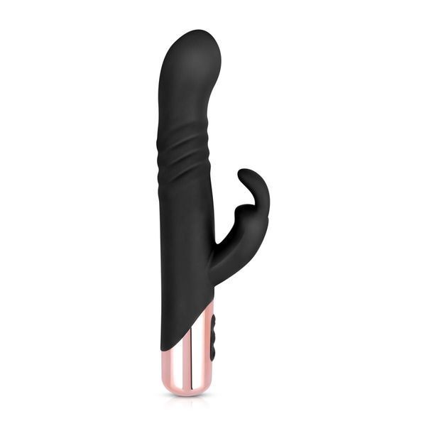Вибратор-кролик Rosy Gold - Rabbit Vibrator with thrusting function - Black SX3069 фото
