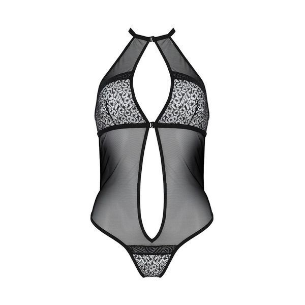 Сетчатое боди с кружевом на груди Passion SATARA BODY S/M black SO8470 фото