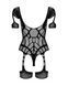 Нейлоновый бодистокинг с имитацией гартер Obsessive Bodystocking G334 S/M/L, black, с доступом SO7700 фото 6