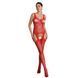 Бодістокінг Passion ECO BS008 red, з доступом, флористичний декор, імітація підв&rsquo;язок SO7083 фото 1
