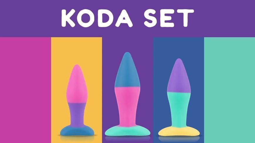 Набір анальних пробок PMV20 Koda &ndash; Butt Plug Set, діаметр 2,9 см, 3,9 см, 5 см SO8897 фото