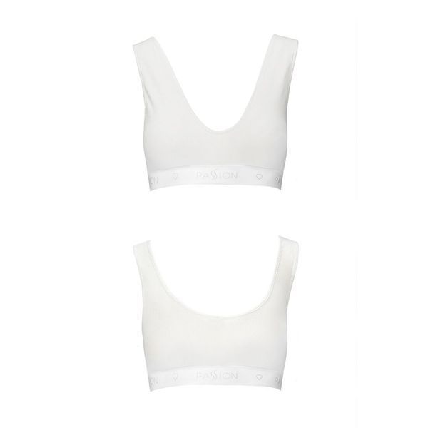 Спортивный топ из эластичного хлопка Passion PS005 TOP XL, white SO4230 фото