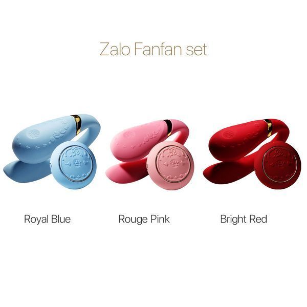 Смартвибратор для пар Zalo &mdash; Fanfan set Rouge Pink, пульт ДУ SO6672 фото