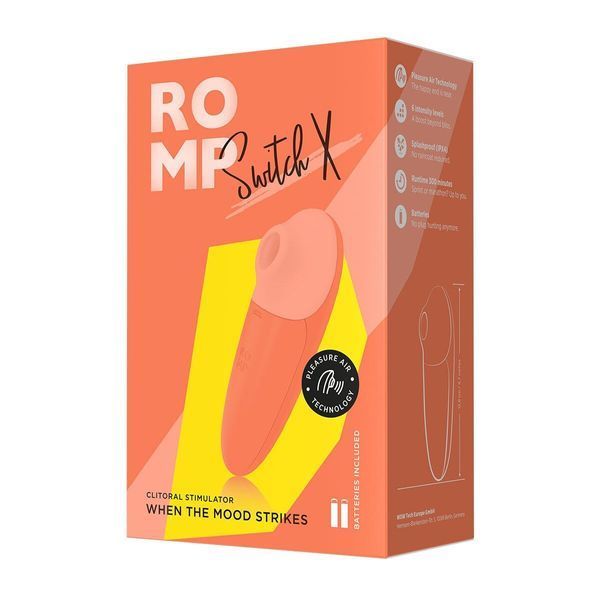 Недорогой вакуумный стимулятор Romp Switch X, 6 режимов, работа от батареек SX0536 фото