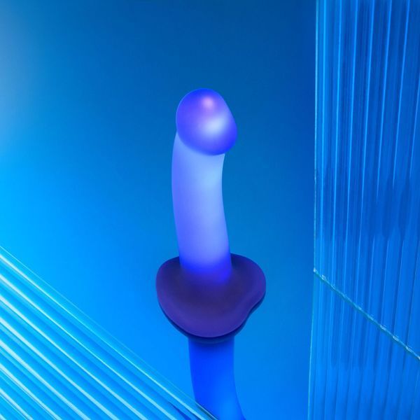 Светящийся дилдо Strap-On-Me Glow-LED Dildo Purple - M SX2851 фото