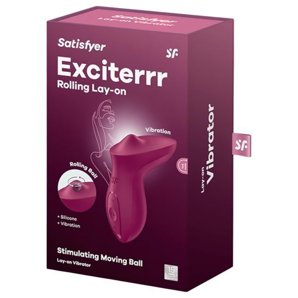 Вибратор для клитора с жемчужной стимуляцией Satisfyer Exciterrr Berry, 2 независимых мотора SX1218 фото