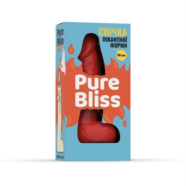 Свеча в виде члена Pure Bliss BIG Red 18 см SX1652 фото