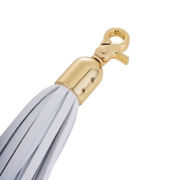 Металлическая анальная пробка Хвост пони LOCKINK SEVANDA White Pony-Tail Anal Pear-shape Plug SX0869 фото