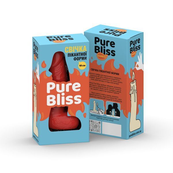 Свеча в виде члена Pure Bliss BIG Red 18 см SX1652 фото