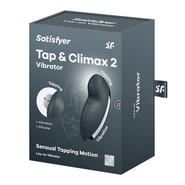 Вибростимулятор-пульсатор Satisfyer Tap & Climax 2 Grey, эффект постукивания пальцем SX2184 фото