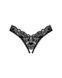 Кружевные стринги Obsessive Donna Dream crotchless thong XS/S Black, открытый доступ SO8642 фото 3