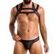 Комплект чоловічої білизни з кріпленнями Passion 043 JACOB S/M Black, труси, шлейки SO7601 фото 1