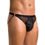 Мужские открытые слипы Passion 034 OPEN LUKE XXL/XXXL Black, экокожа SO7575 фото