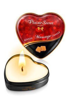 Распродажа!!! Массажная свеча-сердечко Plaisirs Secrets Caramel (35 мл) (срок 04.2026) SO1871-R фото