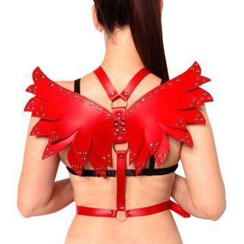 Женская портупея Art of Sex - Wings красная L-2XL, экокожа SX2341 фото