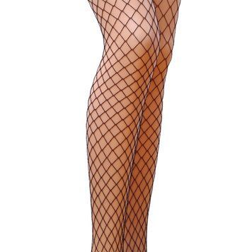 Колготки в сеточку без выделенных трусиков Passion TI019 типа Кабаретка 3/4 (fishnet), nero PS23204 фото