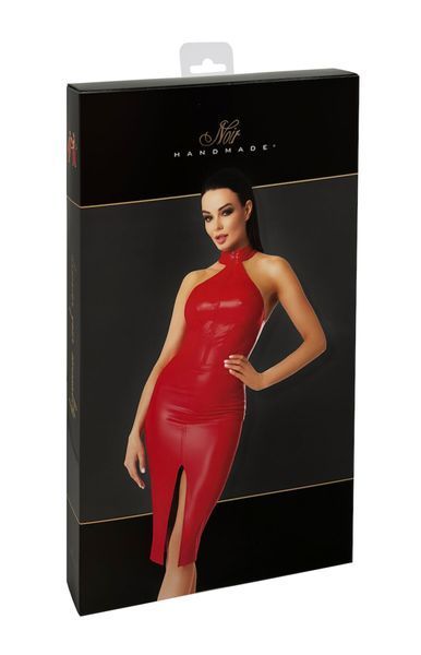 Сукня Noir Handmade F354 Red powerwetlook dress - XL SX2107 фото