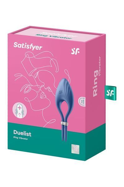 Эрекционное виброкольцо лассо Satisfyer Duelist Blue, 10 режимов, мощный мотор SO6275 фото