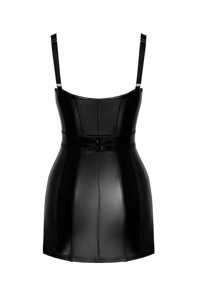 Сукня Noir Handmade F320 Starlet, M, під латекс, міні, блискавка по всій довжині, кільце на поясі SX0352 фото