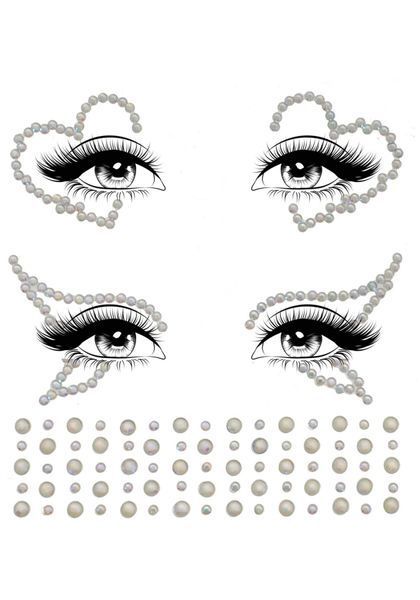 Набор страз-украшений для тела Leg Avenue Ayla face jewel sticker, наклейки, светятся в темноте SO9176 фото