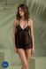 Пеньюар Passion KERRIA CHEMISE black, L/XL, мереживний верх, трусики в комплекті SX0488 фото 6