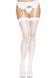 Чулки-сетка со швом сзади Leg Avenue Butterfly back seam thigh highs One size White SO8580 фото 1