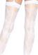 Чулки-сетка со швом сзади Leg Avenue Butterfly back seam thigh highs One size White SO8580 фото 4