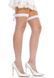 Панчохи-сітка зі швом ззаду Leg Avenue Bow back seam thigh highs One size White, атласний бант SX2774 фото 2