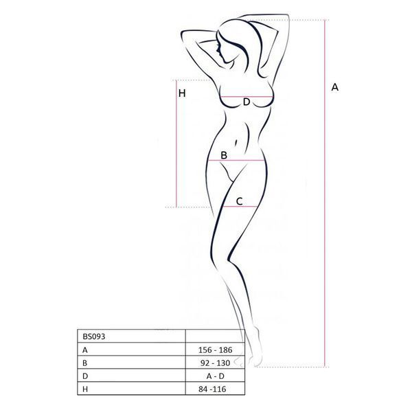 Бодистокинг-платье с глубоким воротом Passion BS093 red, длинные рукава SO6398 фото