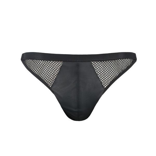 Мужские открытые слипы Passion 034 OPEN LUKE XXL/XXXL Black, экокожа SO7575 фото