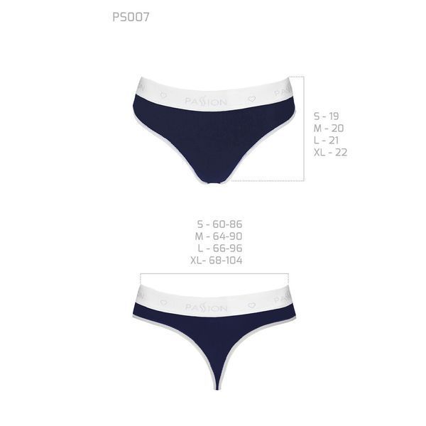 Спортивные трусики-стринги Passion PS007 PANTIES XL, navy blue SO4254 фото