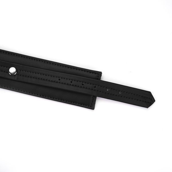 Поножи Liebe Seele Black Organosilicon Anklecuffs, экокожа SO9486 фото