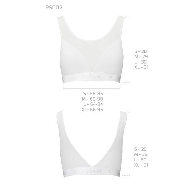 Топ с прозрачной вставкой Passion PS002 TOP M, white SO4204 фото