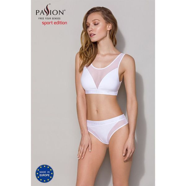 Топ с прозрачной вставкой Passion PS002 TOP M, white SO4204 фото