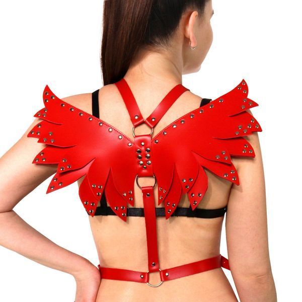 Женская портупея Art of Sex - Wings красная L-2XL, экокожа SX2341 фото