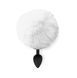 Силиконовая анальная пробка М Art of Sex - Silicone Butt plug Rabbit Tail White, диаметр 3,5 см SO6695 фото 2