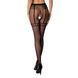 Колготки-бодистокинги Passion S012 One Size, Black, имитация чулок, пояса и кружевных трусиков PSS012B фото 2