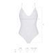 Боди с ажурным декором и открытым шагом Passion URSULA BODY S/M, white SO5833 фото 5