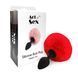 Силиконовая анальная пробка М Art of Sex - Silicone Butt plug Rabbit Tail Red, диаметр 3,5 см SO6964 фото 3