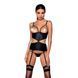 Корсет с открытой грудью Passion JANNIES CORSET L/XL black, стринги в наборе SO8445 фото 1
