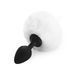 Силиконовая анальная пробка М Art of Sex - Silicone Butt plug Rabbit Tail White, диаметр 3,5 см SO6695 фото 1