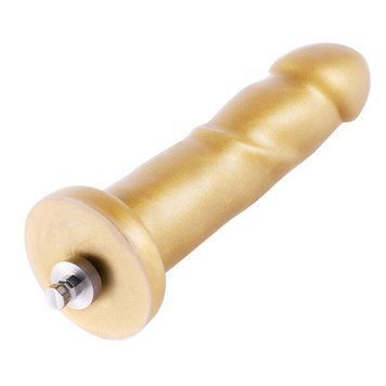 Золотой фаллоимитатор Hismith 6.8&Prime; Golden Silicone Dildo, система KlicLok SO6202 фото