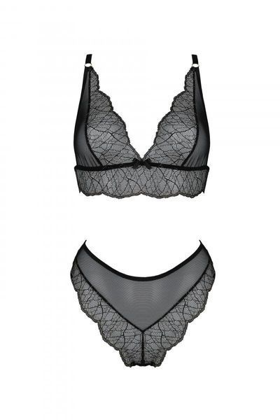Комплект Passion AMBERLY SET black, S/M, бралетт и трусики бразилиана SX0465 фото